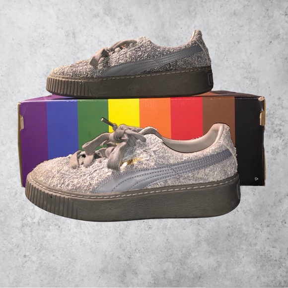 Puma | Fuzzy Suede Platform Elemental | Steel Grey & Grey - Picture 3 of 16